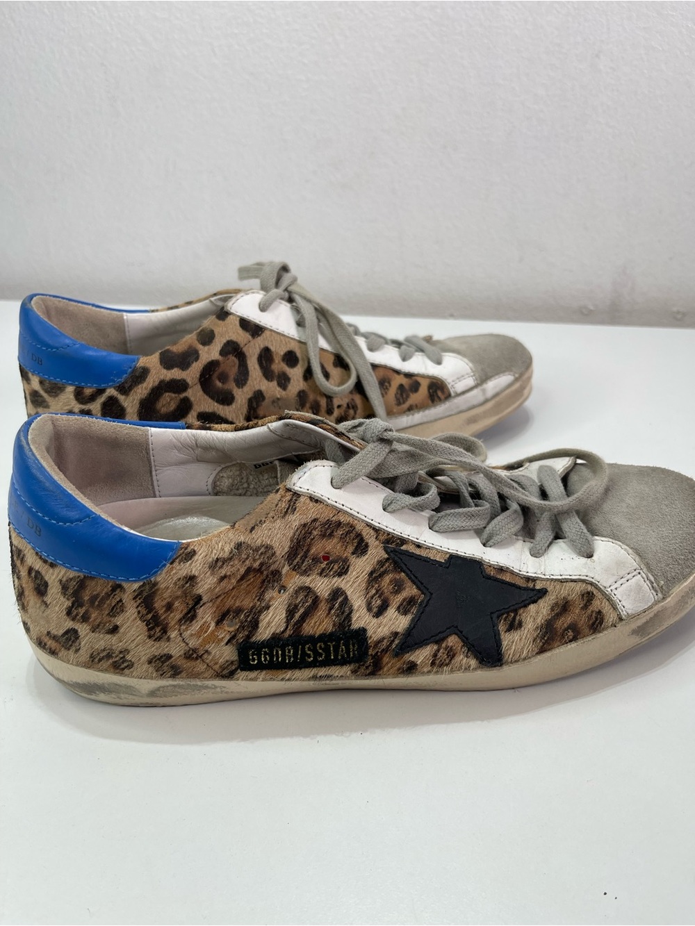 Golden Goose Superstar Calf Hair Leopard Leather Sneakers Skateboard Women 40 - Picture 3 of 9